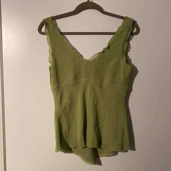 Green SILK blouse , NEW! - Picture 3 of 3